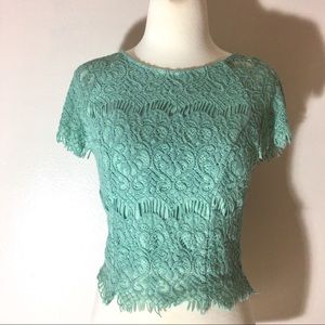 Green detailed lulus top